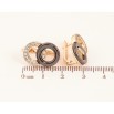 Сережки Xuping колір Позолота 18K англійський замок "Круги з чорної кераміки та кристалів" фото №2 Сережки Xuping колір Позолота 18K англійський замок "Круги з чорної кераміки та кристалів" фото №2
