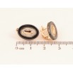 Серьги Xuping цвет Позолота 18K английский замок "Овалы из черной керамики с кристаллом" фото №2 Серьги Xuping цвет Позолота 18K английский замок "Овалы из черной керамики с кристаллом" фото №2
