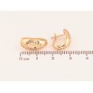 Серьги Xuping цвет Позолота 18K английский замок "Декоративный узор" фото №2