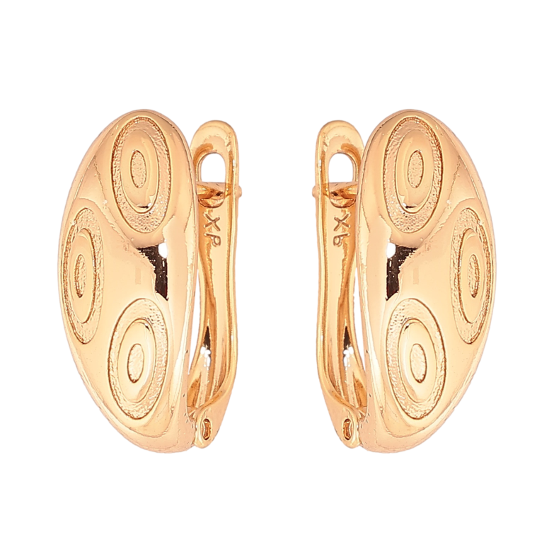 Серьги Xuping цвет Позолота 18K английский замок "Декоративный узор" фото №1
