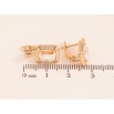 Серьги Xuping цвет Позолота 18K английский замок "Узор с радужными кристаллами" фото №2