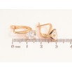 Серьги Xuping цвет Позолота 18K английский замок "Кристаллы на дужках" ø 7мм фото №2
