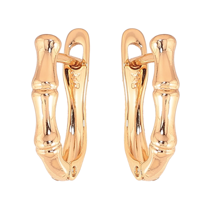 Серьги Xuping цвет Позолота 18К английский замок "Бамбук" фото №10 Серьги Xuping цвет Позолота 18К английский замок "Бамбук" фото №10