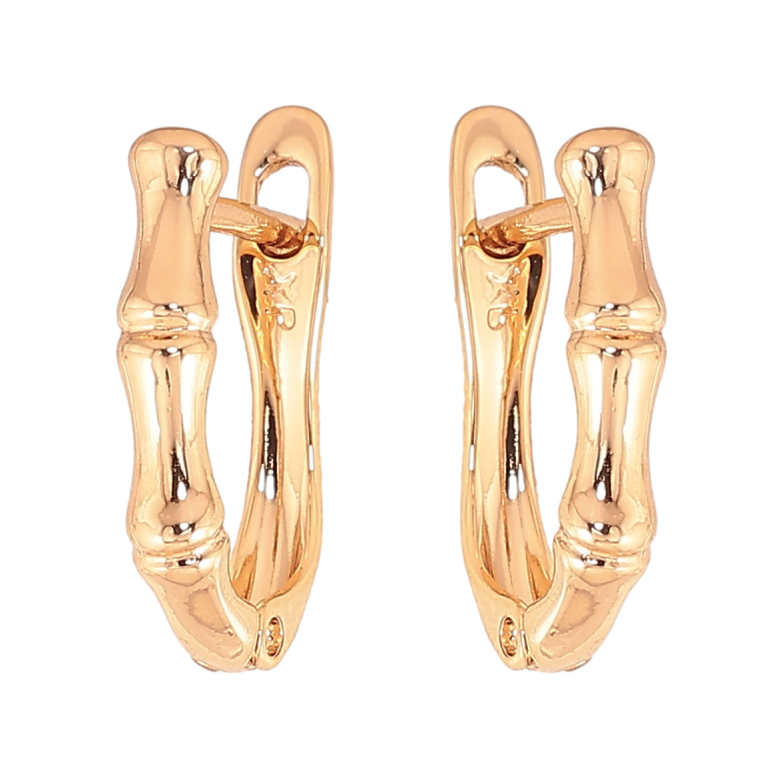 Сережки Xuping колір Позолота 18К англійський замок "Бамбук" фото №1