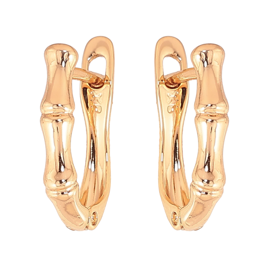 Серьги Xuping цвет Позолота 18К английский замок "Бамбук" фото №1 Серьги Xuping цвет Позолота 18К английский замок "Бамбук" фото №1