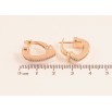 Серьги Xuping цвет Позолота 18K английский замок "Узор из белой керамики с кристаллом" фото №2 Серьги Xuping цвет Позолота 18K английский замок "Узор из белой керамики с кристаллом" фото №2