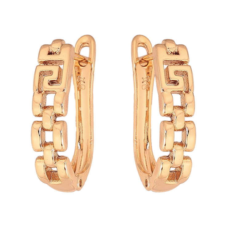 Сережки Xuping колір Позолота 18К англійський замок "Декоративний візерунок" фото №24 Сережки Xuping колір Позолота 18К англійський замок "Декоративний візерунок" фото №24