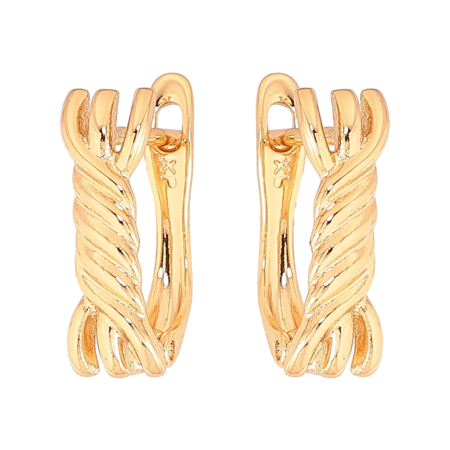 Серьги Xuping цвет Позолота 18К английский замок "Декоративный узор" фото №1 Серьги Xuping цвет Позолота 18К английский замок "Декоративный узор" фото №1