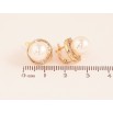 Серьги Xuping цвет Позолота 18K английский замок "Узор с жемчужинами" фото №2