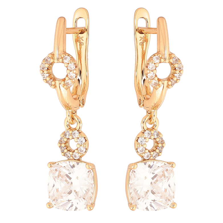 Серьги Xuping цвет Позолота 18K английский замок "Подвески с кристаллами" фото №1 Серьги Xuping цвет Позолота 18K английский замок "Подвески с кристаллами" фото №1