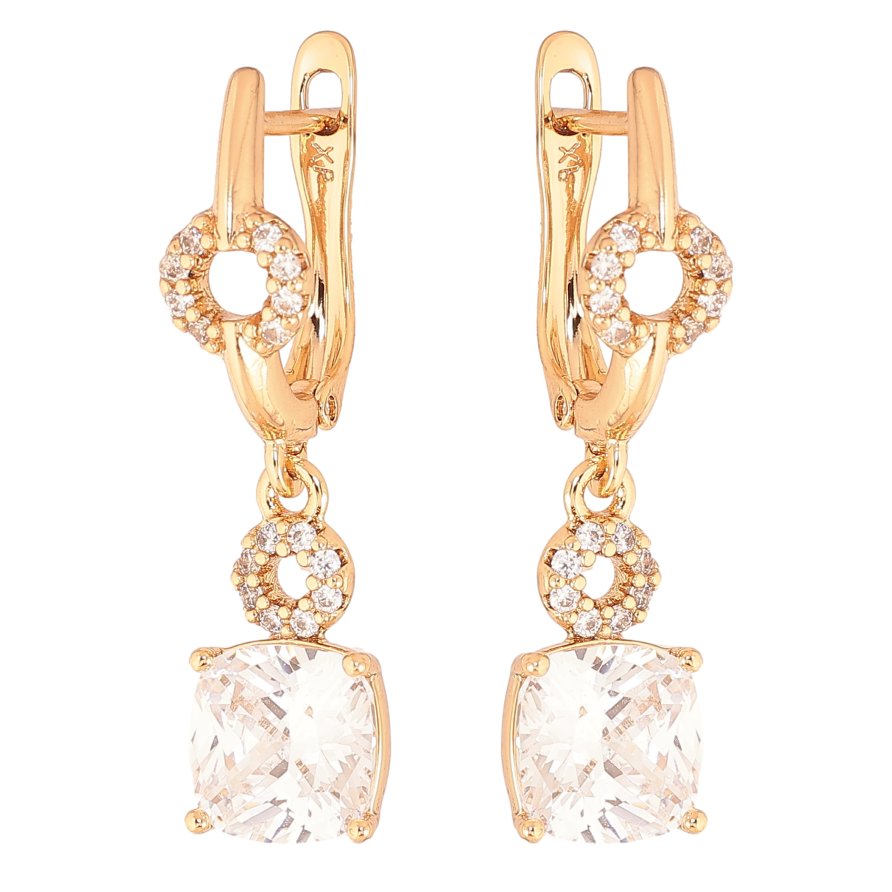 Серьги Xuping цвет Позолота 18K английский замок "Подвески с кристаллами" фото №1 Серьги Xuping цвет Позолота 18K английский замок "Подвески с кристаллами" фото №1