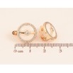 Серьги Xuping цвет Позолота 18K английский замок "Круги из белой керамики и кристаллов" фото №2 Серьги Xuping цвет Позолота 18K английский замок "Круги из белой керамики и кристаллов" фото №2