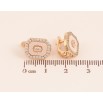 Серьги Xuping цвет Позолота 18K английский замок "Узор из белой керамики с кристаллами" фото №2 Серьги Xuping цвет Позолота 18K английский замок "Узор из белой керамики с кристаллами" фото №2