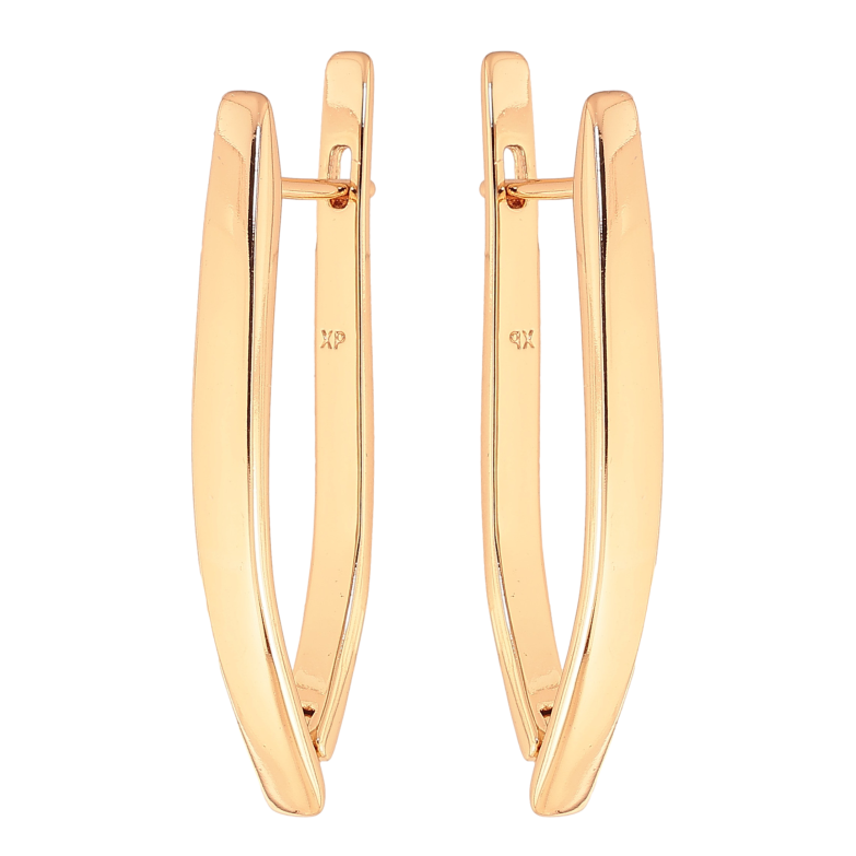 Серьги Xuping цвет Позолота 18K английский замок "Скобы" фото №2 Серьги Xuping цвет Позолота 18K английский замок "Скобы" фото №2