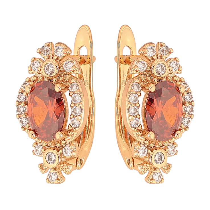 Серьги Xuping цвет Позолота 18К английский замок "Узор с красными кристаллами" фото №20 Серьги Xuping цвет Позолота 18К английский замок "Узор с красными кристаллами" фото №20