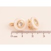 Серьги Xuping цвет Позолота 18K английский замок "Круги из белой керамики с кристаллом" фото №2 Серьги Xuping цвет Позолота 18K английский замок "Круги из белой керамики с кристаллом" фото №2