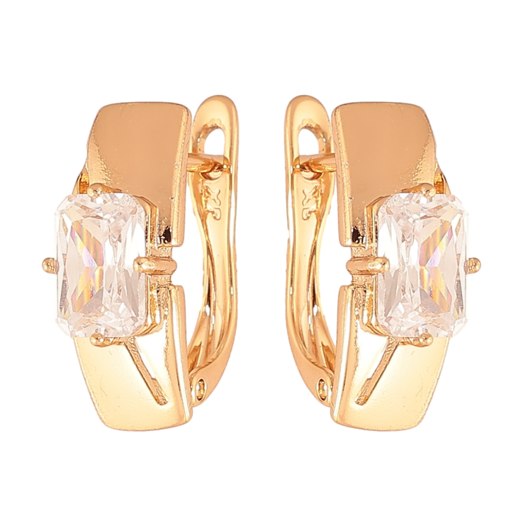 Серьги Xuping цвет Позолота 18K английский замок "Узор с кристаллами" фото №21 Серьги Xuping цвет Позолота 18K английский замок "Узор с кристаллами" фото №21