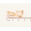 Серьги Xuping цвет Позолота 18K английский замок "Узор с кристаллами" фото №2