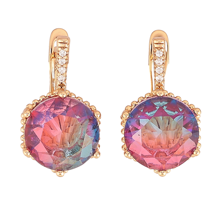 Серьги Xuping цвет Позолота 18K английский замок "Разноцветные кристаллы" фото №15 Серьги Xuping цвет Позолота 18K английский замок "Разноцветные кристаллы" фото №15