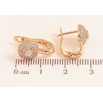 Серьги Xuping цвет Позолота 18K английский замок "Узор с инкрустацией кристаллами" фото №2