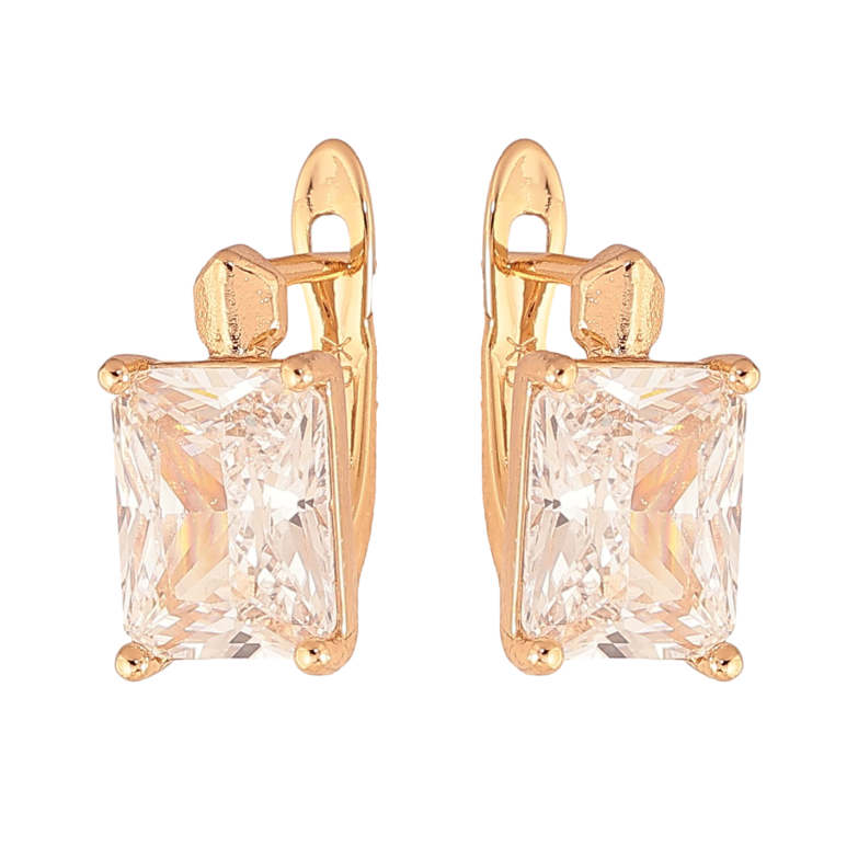 Сережки Xuping колір Позолота 18K англійський замок "Кристали" фото №1 Сережки Xuping колір Позолота 18K англійський замок "Кристали" фото №1