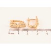 Серьги Xuping цвет Позолота 18K английский замок "Узор с кристаллами" фото №2