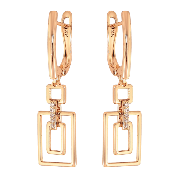 Сережки Xuping колір Позолота 18К англійський замок "Декоративні підвіски" фото №22