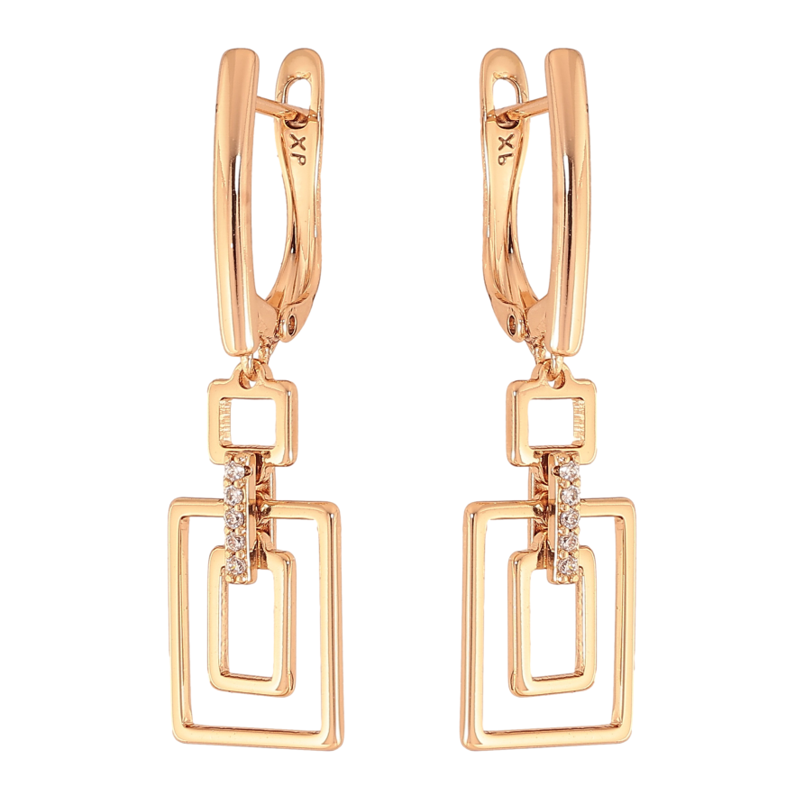 Сережки Xuping колір Позолота 18К англійський замок "Декоративні підвіски" фото №1