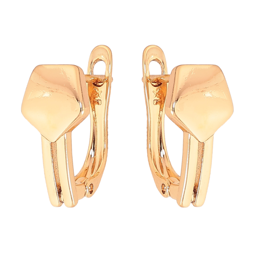 Сережки Xuping колір Позолота 18К англійський замок "Декоративний візерунок" фото №1