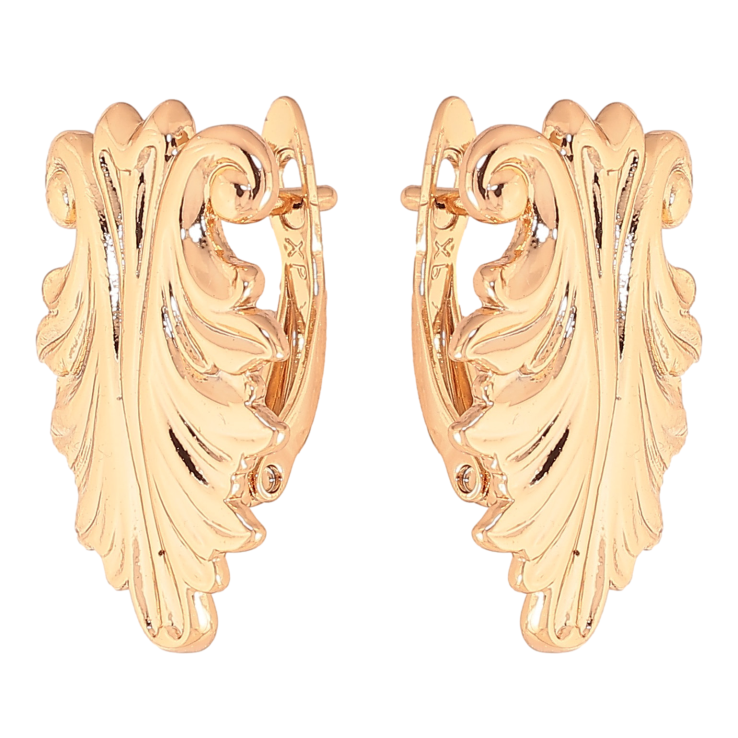 Сережки Xuping колір Позолота 18К англійський замок "Вензеля" фото №8
