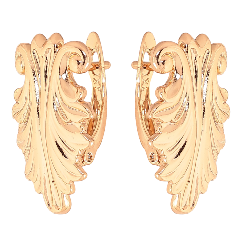 Сережки Xuping колір Позолота 18К англійський замок "Вензеля" фото №1