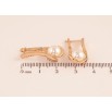 Серьги Xuping цвет Позолота 18K английский замок "Узор с жемчужинами" фото №2