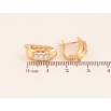 Серьги Xuping цвет Позолота 18K английский замок "Узор с кристаллами" фото №2