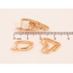 Серьги Xuping цвет Позолота 18K английский замок "Сердечки" 2 в 1 фото №2