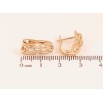 Серьги Xuping цвет Позолота 18K английский замок "Узор с кристаллами" фото №2