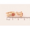 Серьги Xuping цвет Позолота 18K английский замок "Узор с красными кристаллами" фото №2