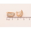 Серьги Xuping цвет Позолота 18K английский замок "Узор с инкрустацией кристаллами" фото №2