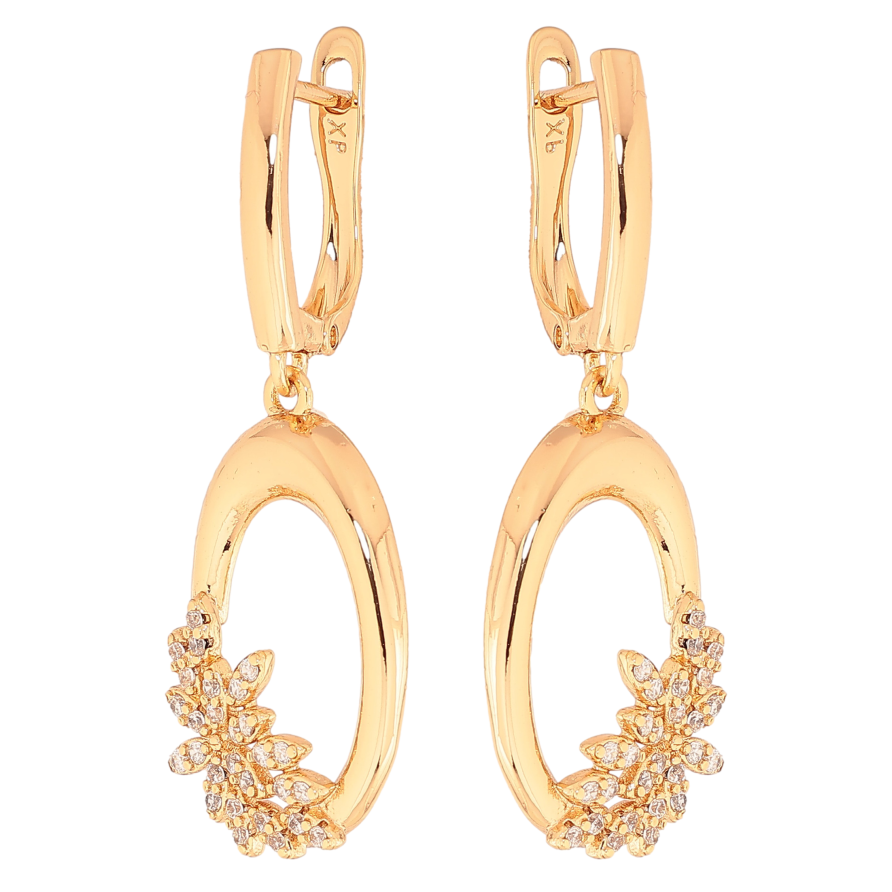 Серьги Xuping цвет Позолота 18К английский замок "Декоративные подвески" фото №1