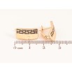 Серьги Xuping цвет Позолота 18K английский замок "Греческий узор черной эмалью" фото №2