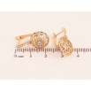 Серьги Xuping цвет Позолота 18K английский замок "Узор с кристаллами" фото №2