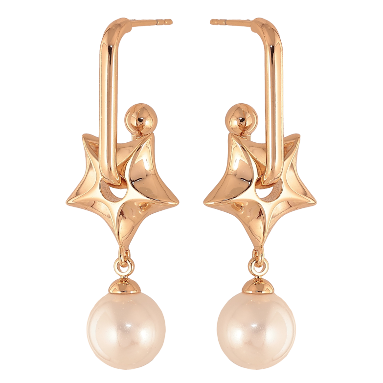 Сережки Xuping колір Позолота 18К пусети "Підвіски з перлинами" 2 в 1 фото №3 Сережки Xuping колір Позолота 18К пусети "Підвіски з перлинами" 2 в 1 фото №3