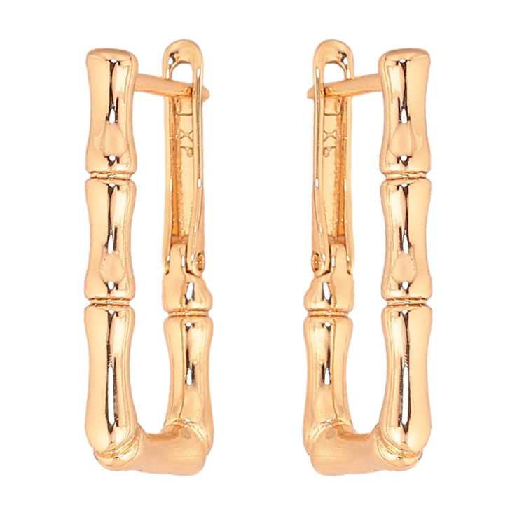 Серьги Xuping цвет Позолота 18К английский замок "Декоративный узор" фото №18