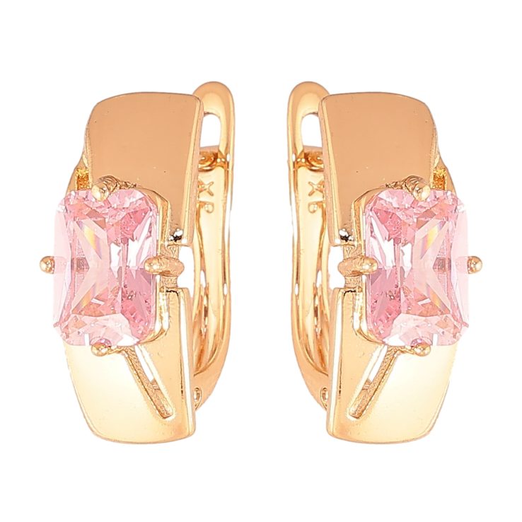 Серьги Xuping цвет Позолота 18K английский замок "Узор с розовыми кристаллами" фото №17 Серьги Xuping цвет Позолота 18K английский замок "Узор с розовыми кристаллами" фото №17
