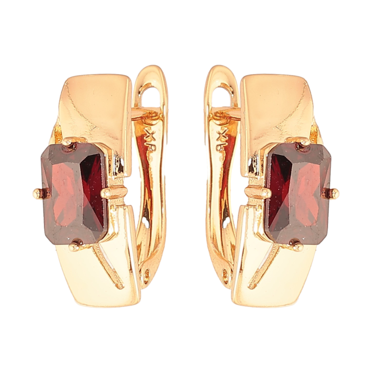 Серьги Xuping цвет Позолота 18K английский замок "Узор с красными кристаллами" фото №23 Серьги Xuping цвет Позолота 18K английский замок "Узор с красными кристаллами" фото №23