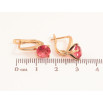 Сережки Xuping колір Позолота 18K англійський замок "Малинові кристали на дужках"  ø 7мм фото №2