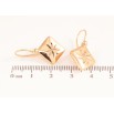 Серьги Xuping цвет Позолота 18K французский замок "Ромбы с узором" фото №2