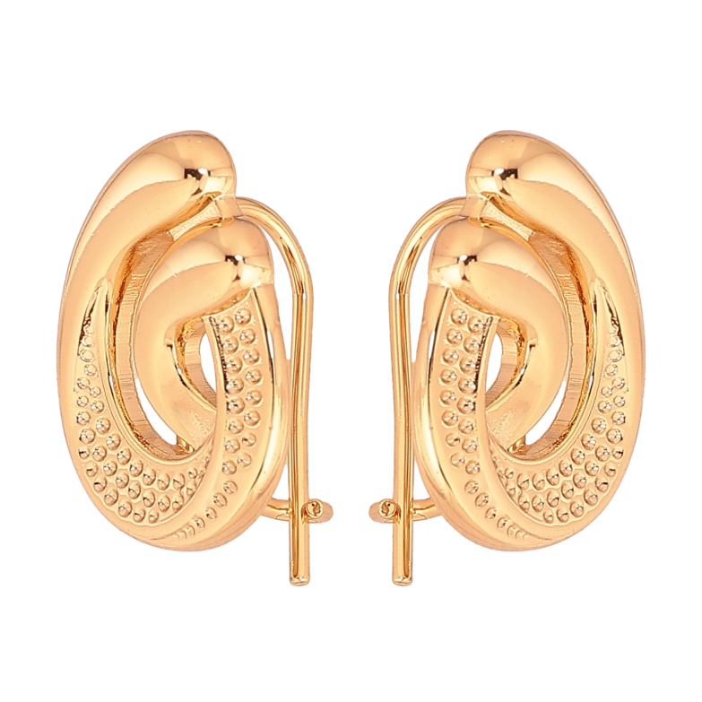 Сережки Xuping колір Позолота 18К французький замок "Декоративний візерунок" фото №1 Сережки Xuping колір Позолота 18К французький замок "Декоративний візерунок" фото №1