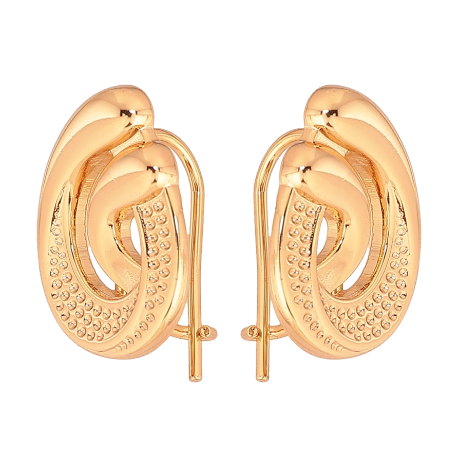 Сережки Xuping колір Позолота 18К французький замок "Декоративний візерунок" фото №1 Сережки Xuping колір Позолота 18К французький замок "Декоративний візерунок" фото №1