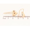Сережки Xuping колір Позолота 18K французький замок "Сердечка" фото №2