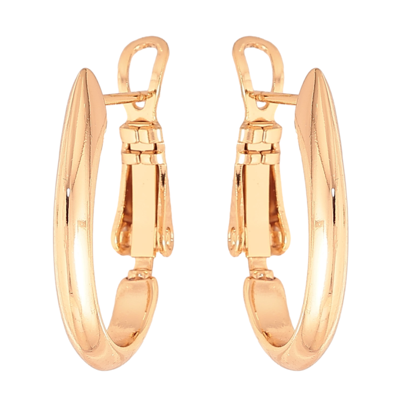 Серьги Xuping цвет Позолота 18K итальянский замок "Классические" фото №1